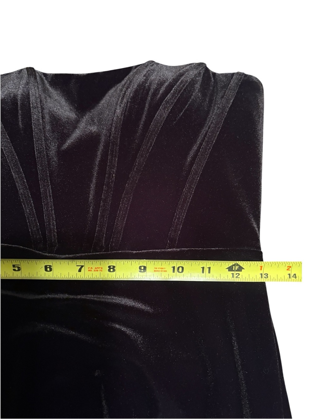Azazie Lariza Black Velvet Bridesmaid Dress Floor Length Whimsygoth Size 2 - Picture 13 of 16